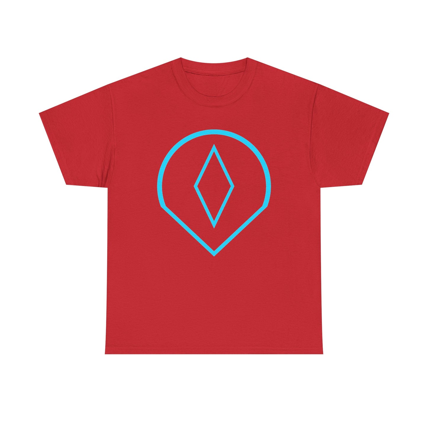 Cyan Symbol Tee – Bold, Unique, Creative Vibes, Black background