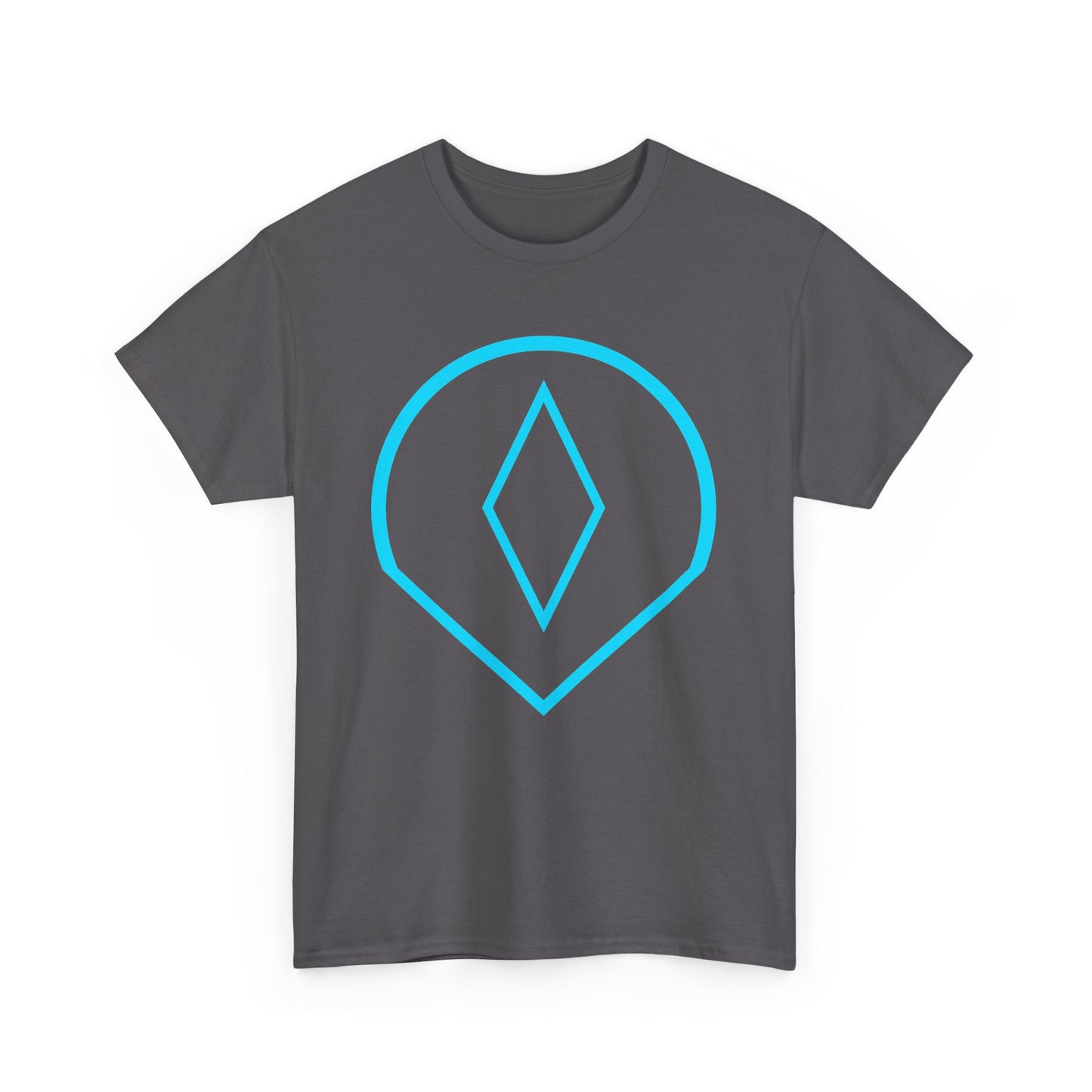 Cyan Symbol Tee – Bold, Unique, Creative Vibes, Black background