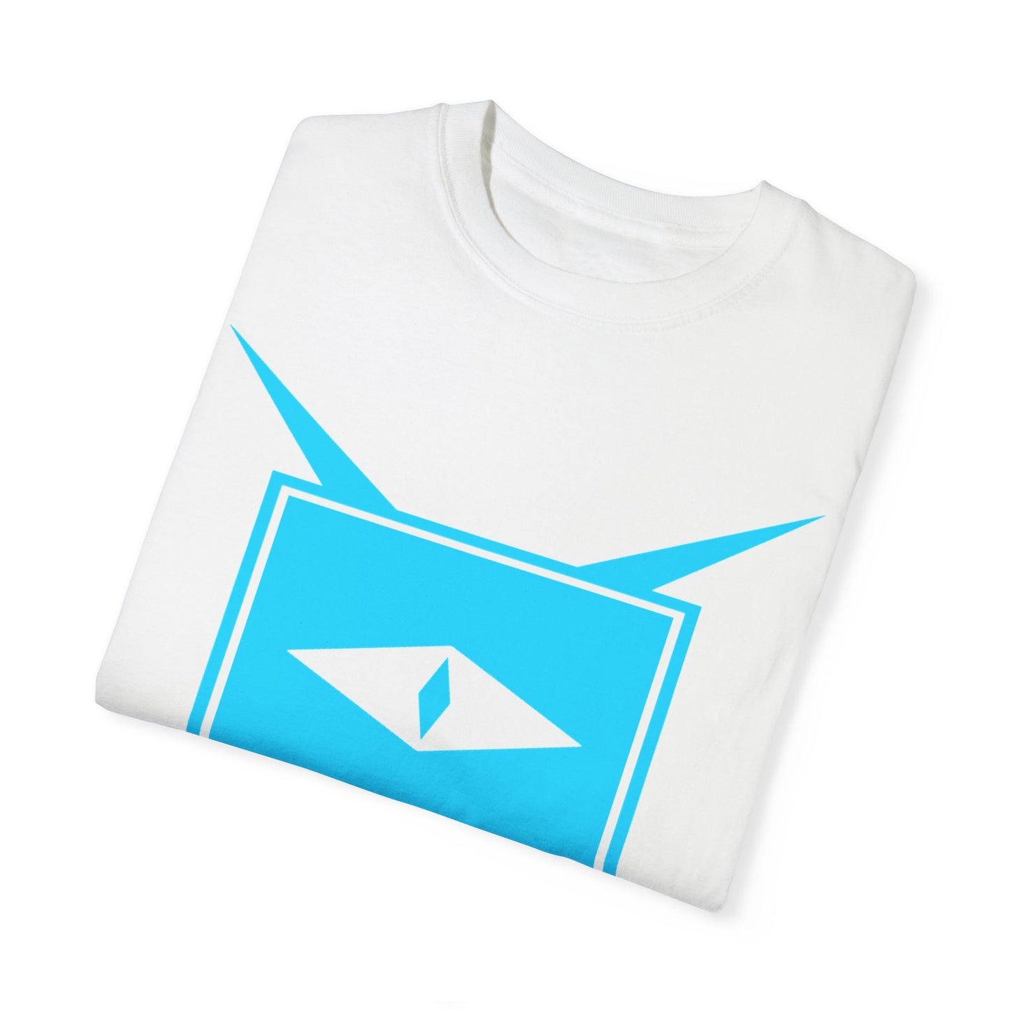 Screen Eye Tee – Vision of Mystery | Bold Cyan Design