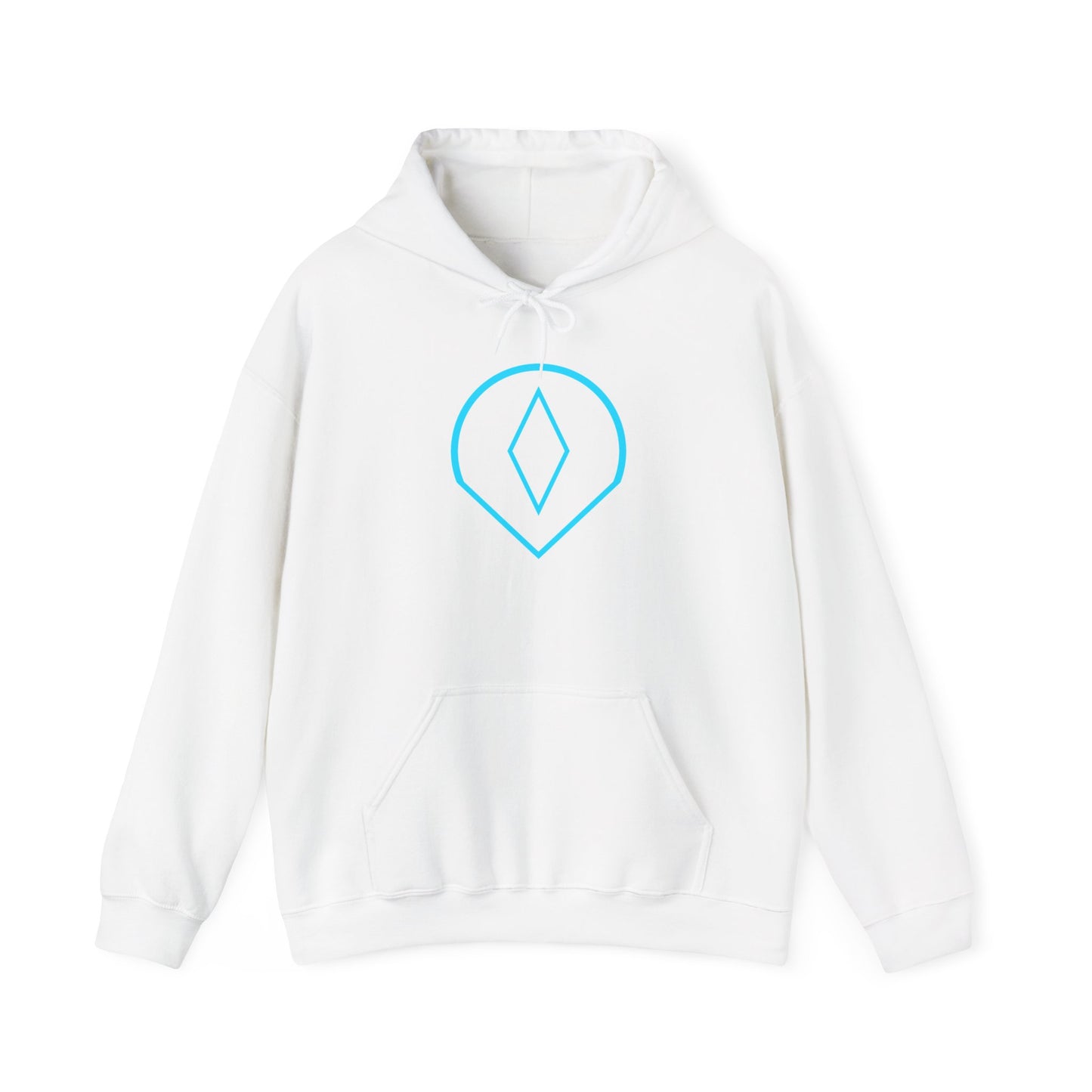 Cyan Symbol hoodie – Bold, Unique, Creative Vibes, Black background
