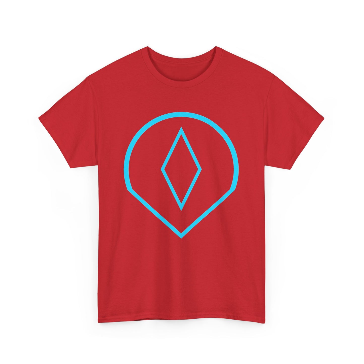 Cyan Symbol Tee – Bold, Unique, Creative Vibes, Black background