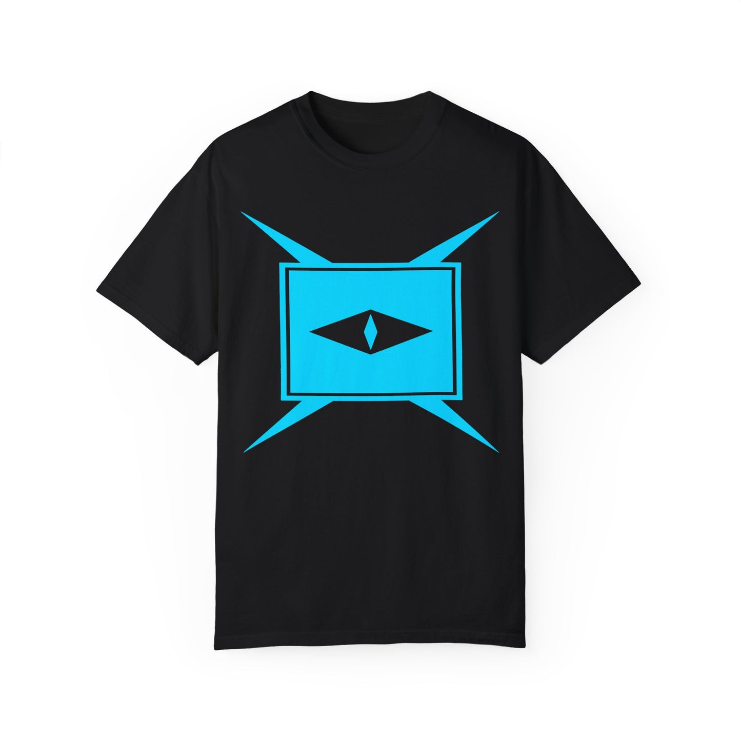 Screen Eye Tee – Vision of Mystery | Bold Cyan Design