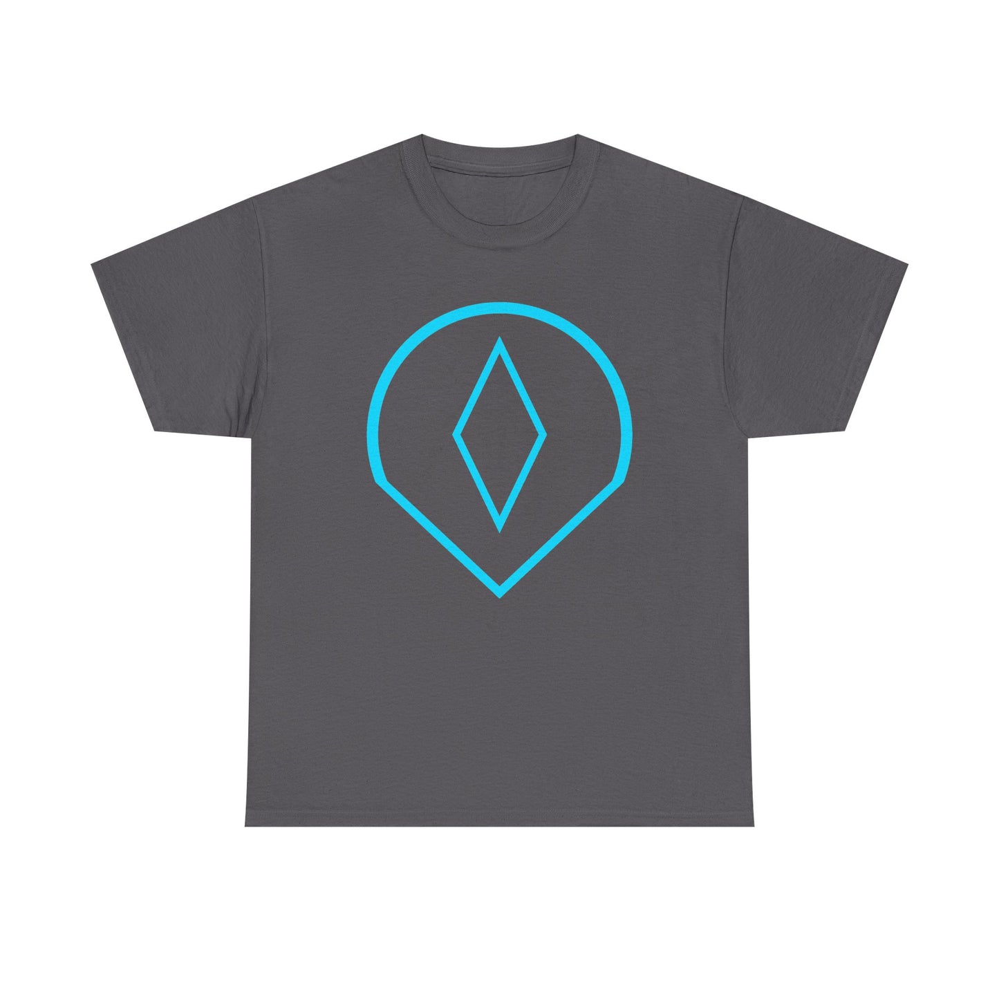 Cyan Symbol Tee – Bold, Unique, Creative Vibes, Black background