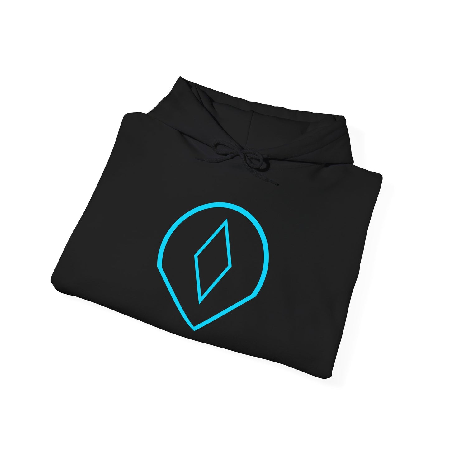 Cyan Symbol hoodie – Bold, Unique, Creative Vibes, Black background