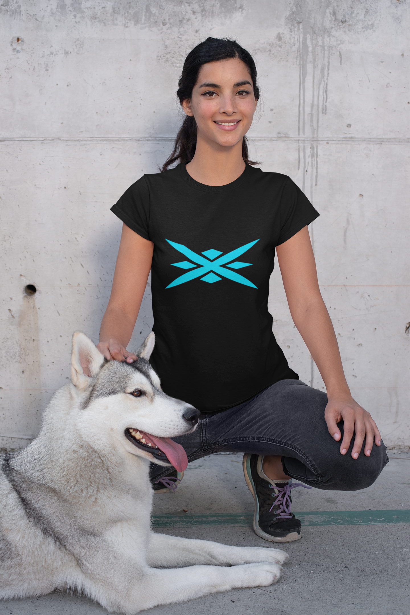 Diamond X Tee – Treasure Awaits | Bold Cyan Design
