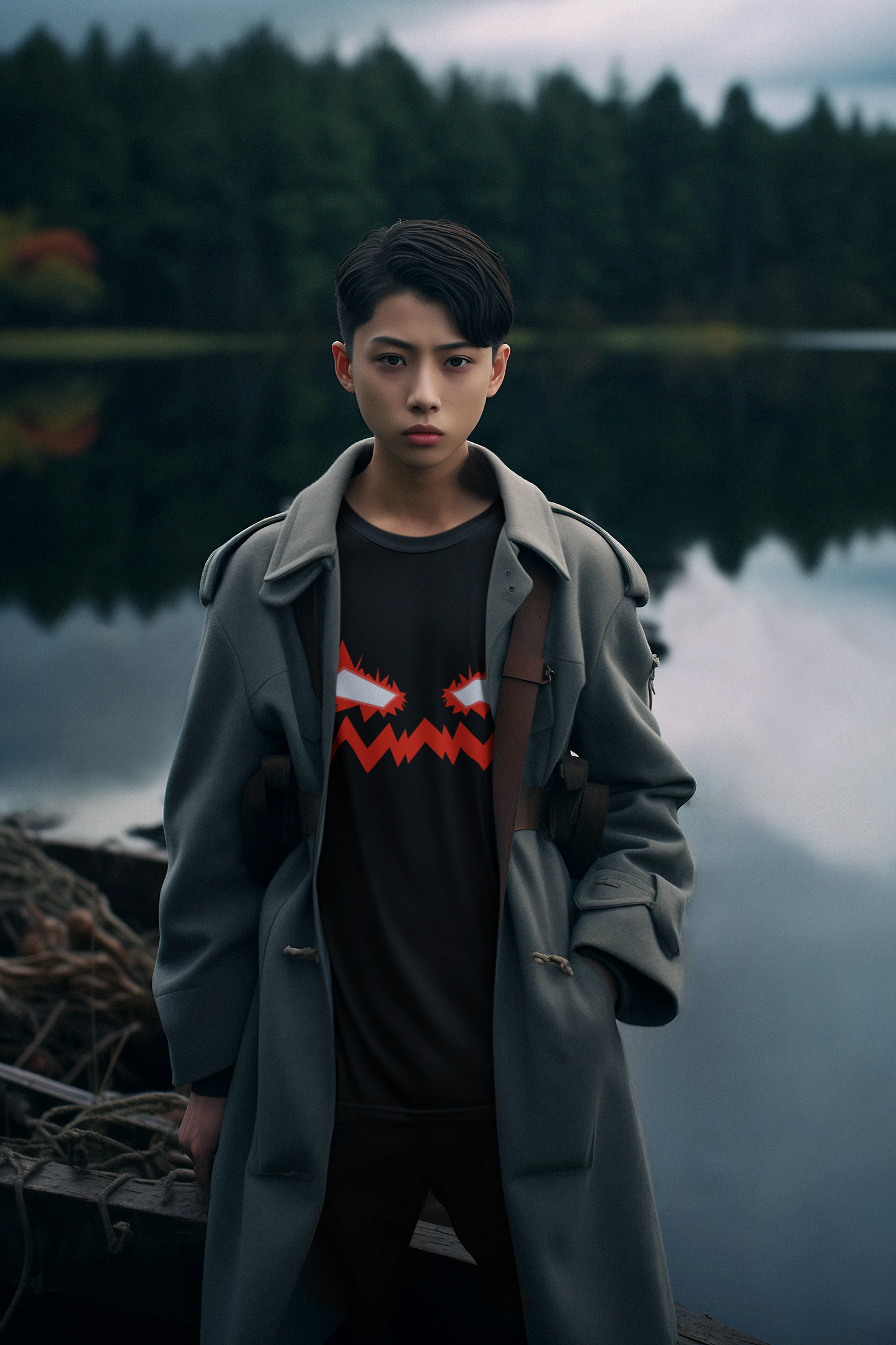 Dark Beast Tee – Embrace the Shadows | Glowing Red Eyes & Mouth