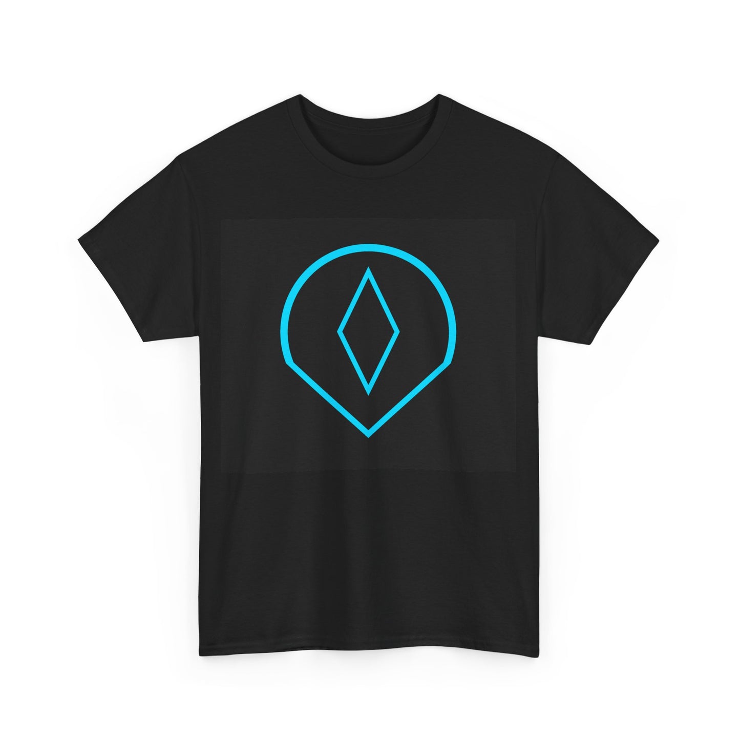 Cyan Symbol Tee – Bold, Unique, Creative Vibes, Black background