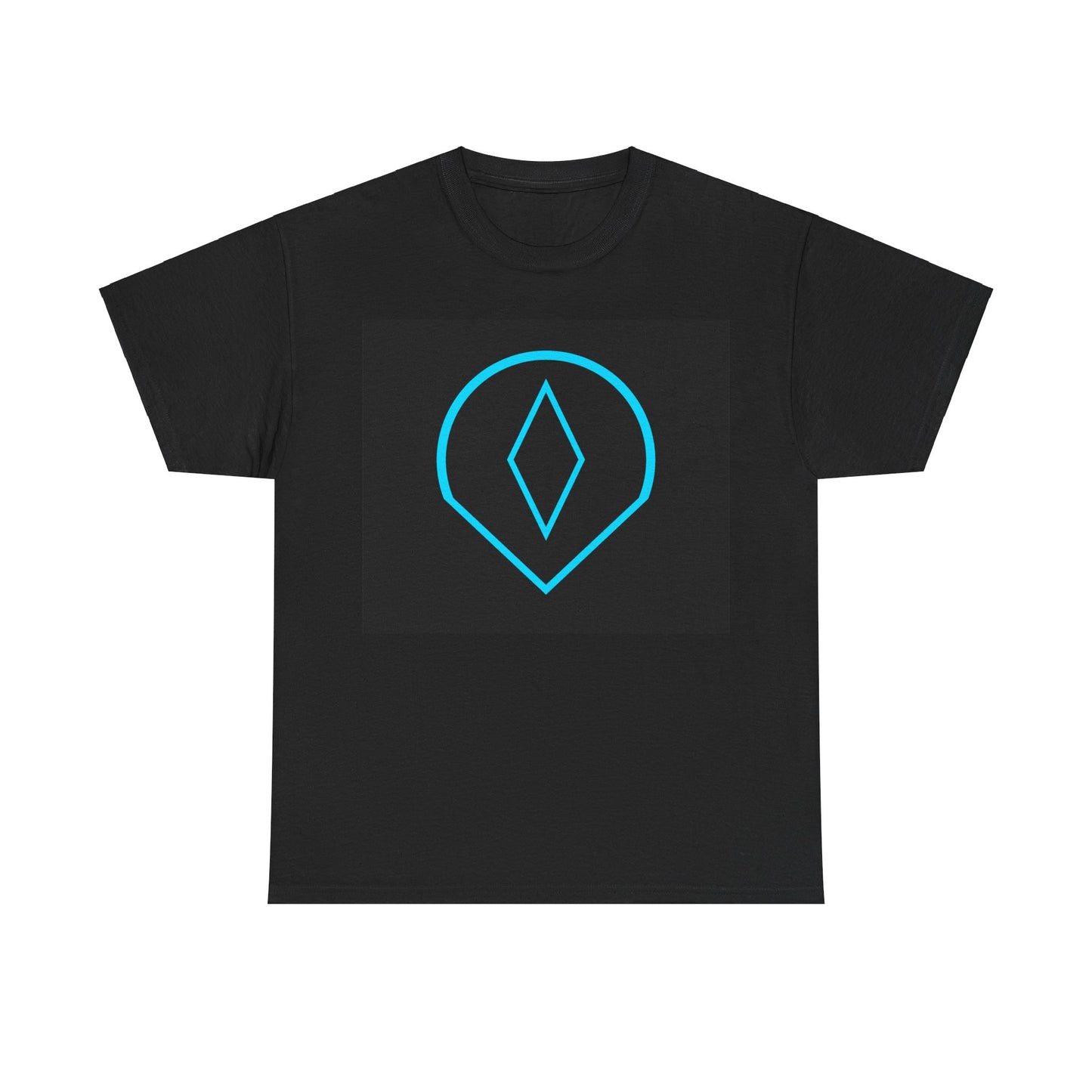 Cyan Symbol Tee – Bold, Unique, Creative Vibes, Black background