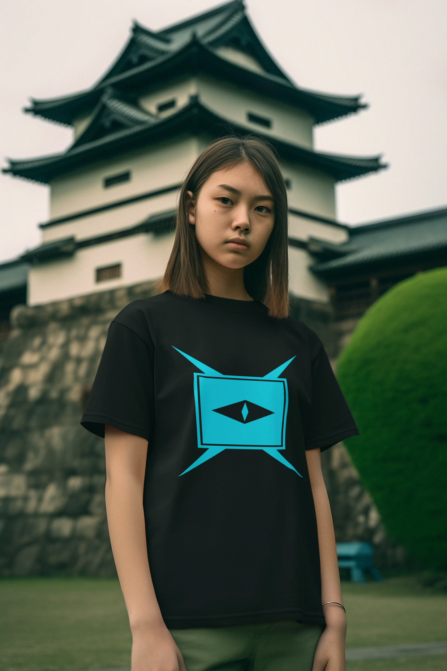 Screen Eye Tee – Vision of Mystery | Bold Cyan Design